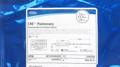 Boston Scientific 5035 CRE Pulmonary Balloon Dilatation Cath.12 x 13.5 x 15mm(x)